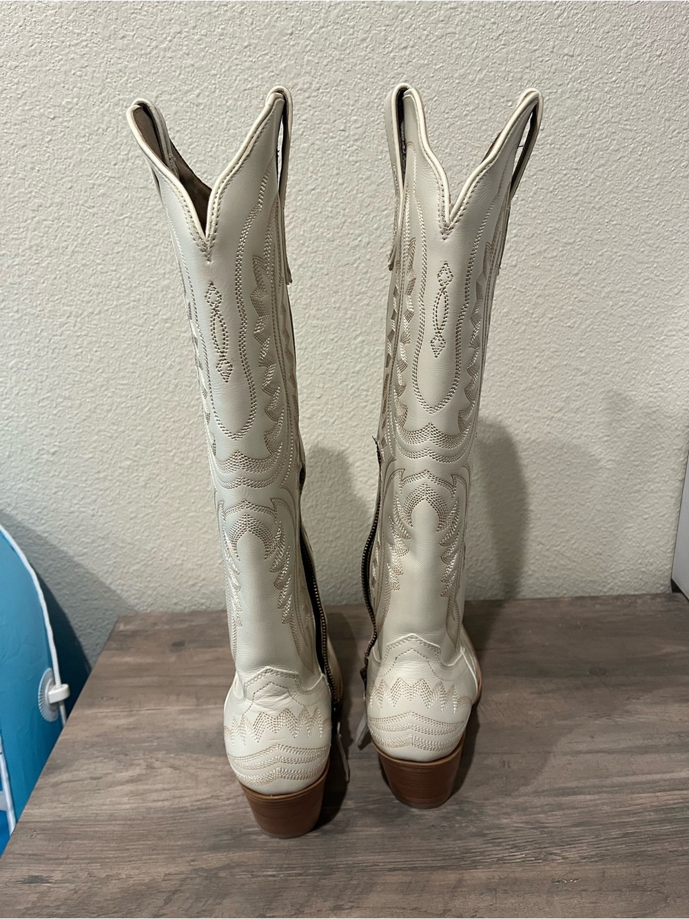 ARIAT CASANOVA BLANCO WHITE SNIP TOE TALL COWBOY BOOTS - Picture 3 of 7